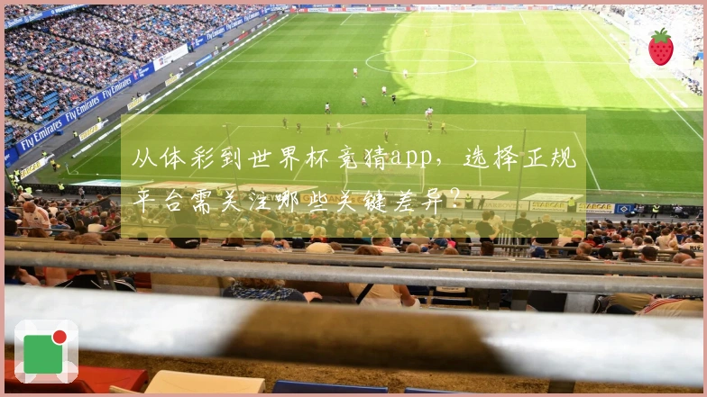 从体彩到世界杯竞猜app，选择正规平台需关注哪些关键差异？